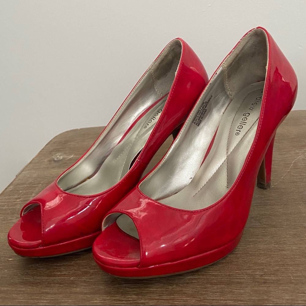 Cherry Red “Carolynn” Heels by Andrew Geller